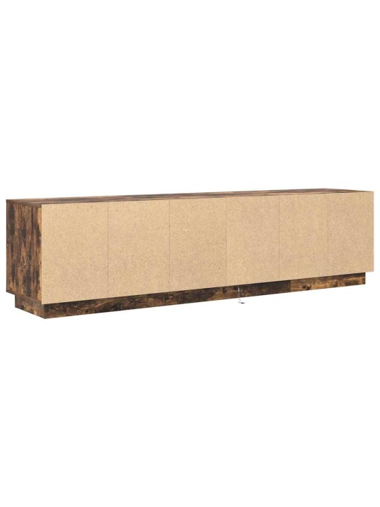 Tv skříňka s led světly uzený dub 193,5x41x50 cm