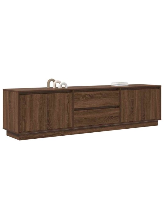 Tv skříňka s led světly hnědý dub 193,5x41x50 cm