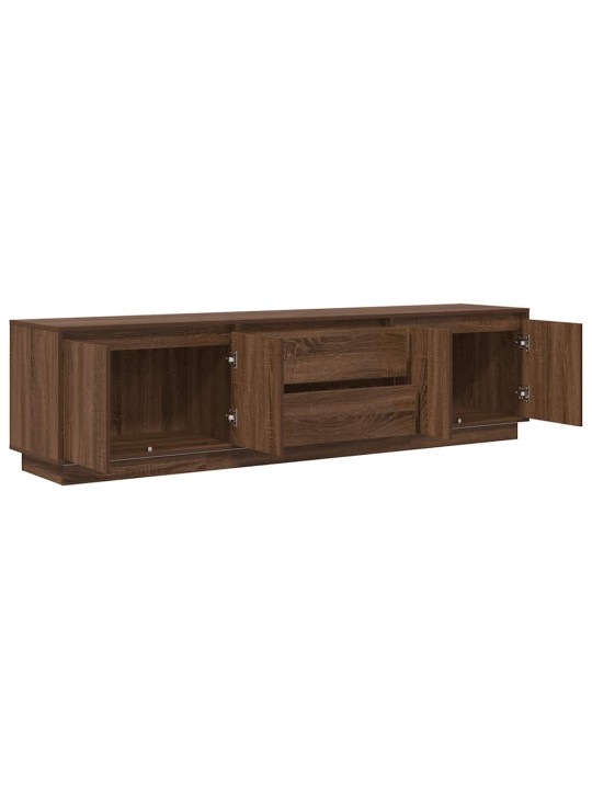 Tv skříňka s led světly hnědý dub 193,5x41x50 cm