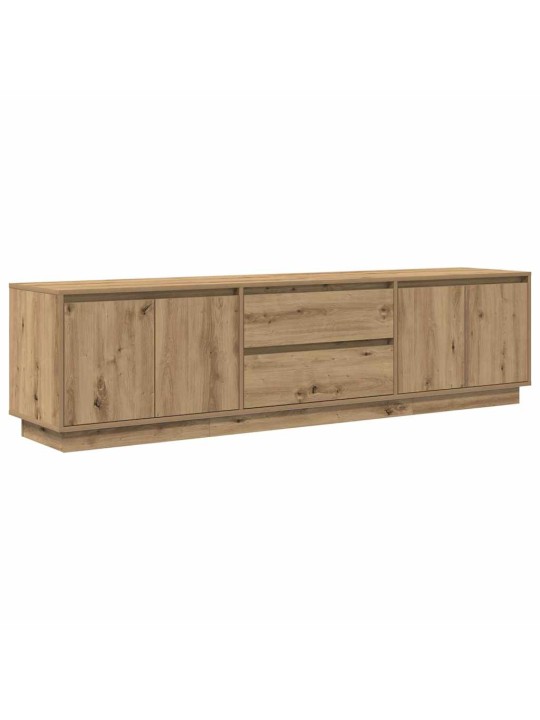 Tv skříňka s led osvětlením dub artisan 193,5x41x50 cm