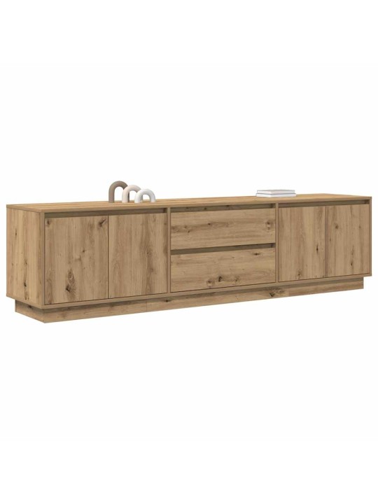 Tv skříňka s led osvětlením dub artisan 193,5x41x50 cm