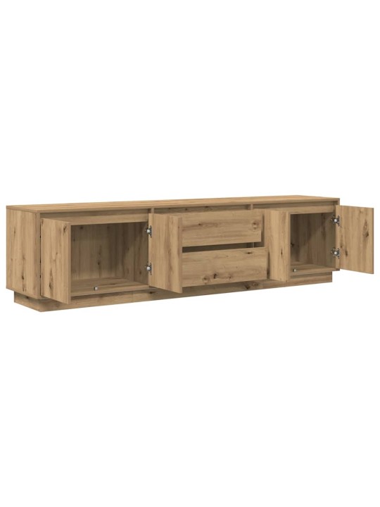 Tv skříňka s led osvětlením dub artisan 193,5x41x50 cm