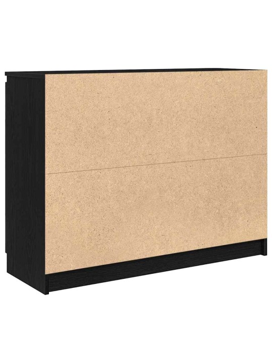 Příborník se zásuvkami černý dub 100,5x35x76cm kompozitní dřevo