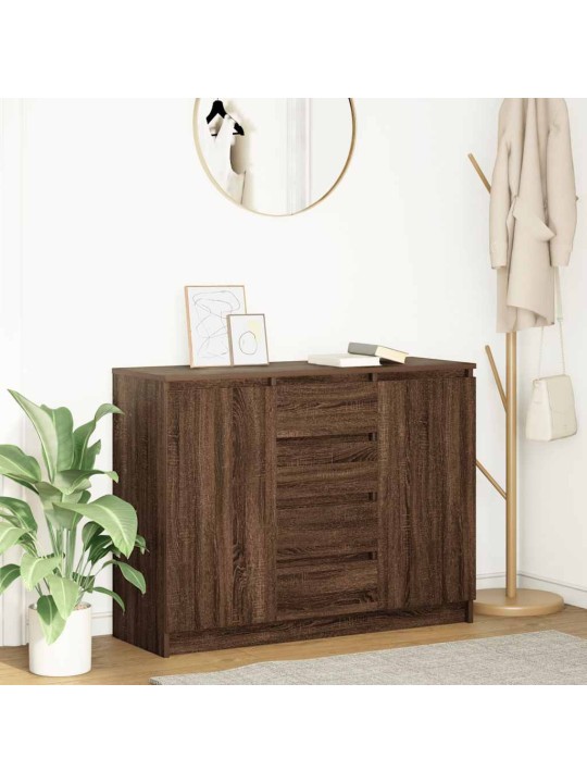Příborník se zásuvkami hnědý dub 100,5x35x76cm kompozitní dřevo