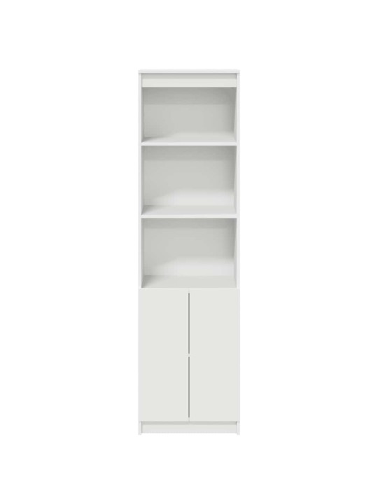 Vysoká deska bílá 50x35x180 cm dřevěná konstrukce
