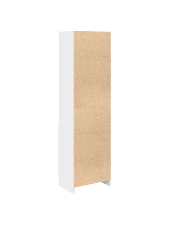 Vysoká deska bílá 50x35x180 cm dřevěná konstrukce