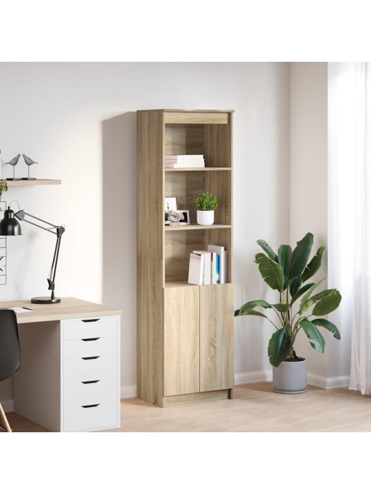Vysoká deska sonoma dub 50x35x180 cm dřevěná konstrukce