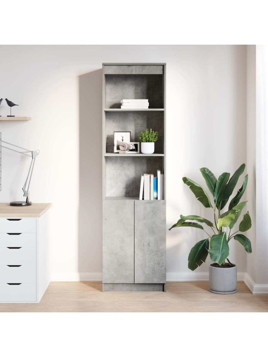 Vysoká deska betonově šedá 50x35x180 cm dřevěná konstrukce
