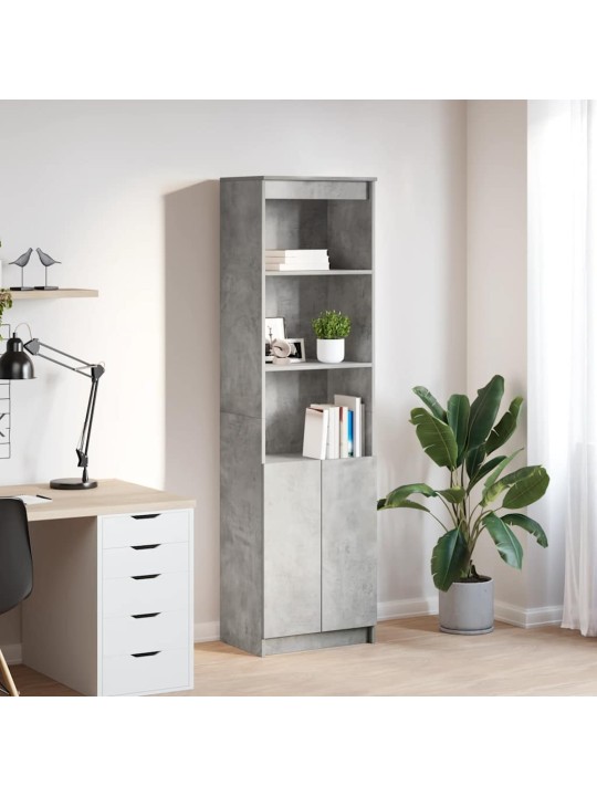 Vysoká deska betonově šedá 50x35x180 cm dřevěná konstrukce