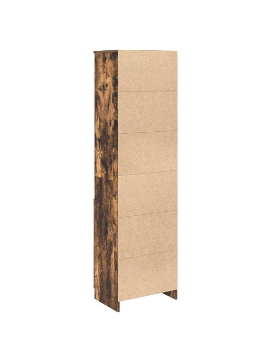 Vysoká deska kouřový dub 50x35x180 cm dřevěné konstrukce