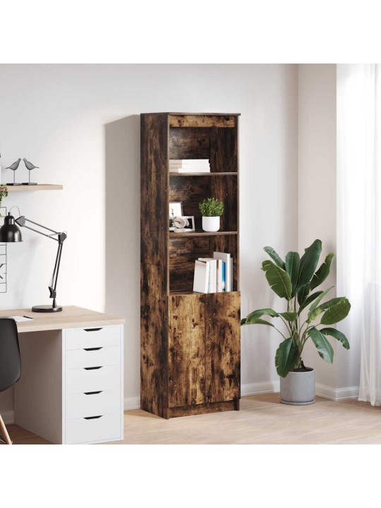 Vysoká deska kouřový dub 50x35x180 cm dřevěné konstrukce
