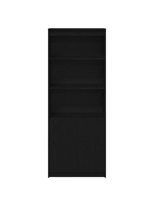Vysoká deska černý dub 70x35x180 cm kompozitní dřevo