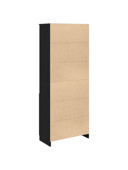 Vysoká deska černý dub 70x35x180 cm kompozitní dřevo