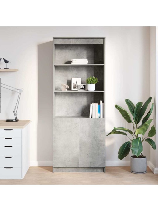 Skříň highboard betonově šedá 70 x 35 x 180 cm kompozitní dřevo