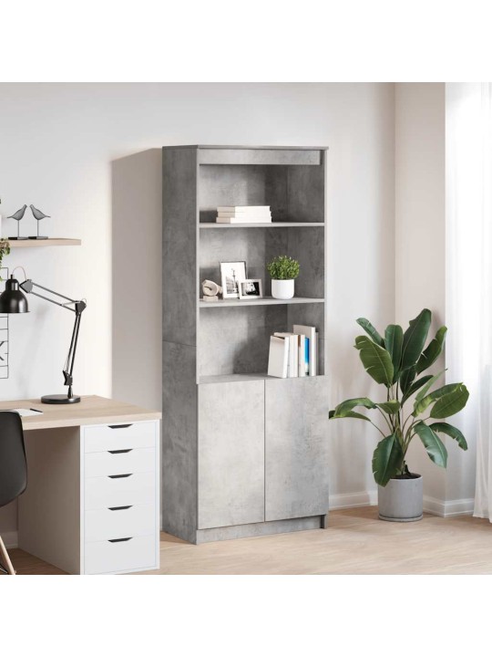 Skříň highboard betonově šedá 70 x 35 x 180 cm kompozitní dřevo