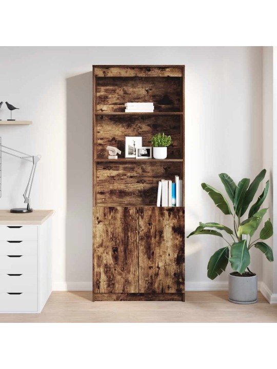 Skříň highboard kouřový dub 70 x 35 x 180 cm kompozitní dřevo