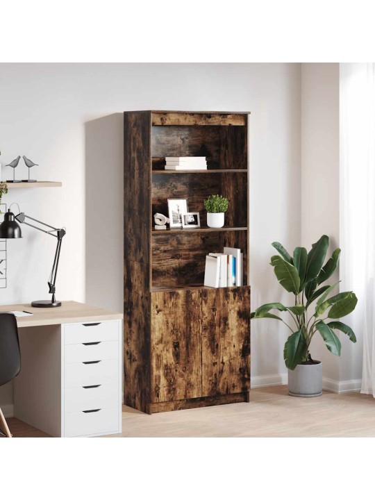 Skříň highboard kouřový dub 70 x 35 x 180 cm kompozitní dřevo