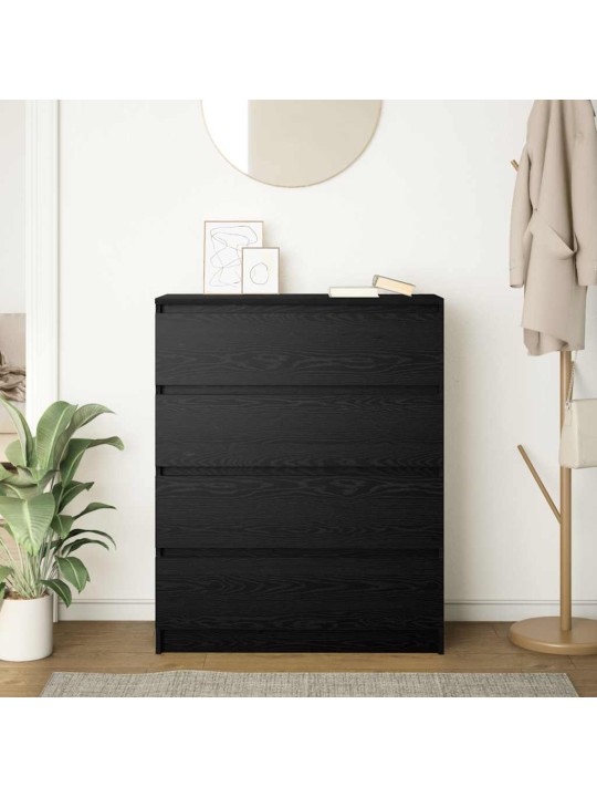 Příborník hnědý dub 80x35x99 cm kompozitní dřevo