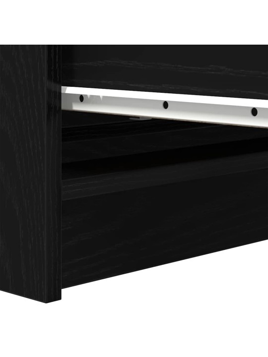 Příborník hnědý dub 80x35x99 cm kompozitní dřevo