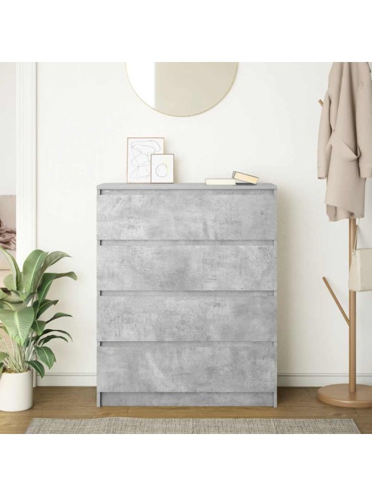 Příborník betonově šedý 80x35x99 cm kompozitní dřevo