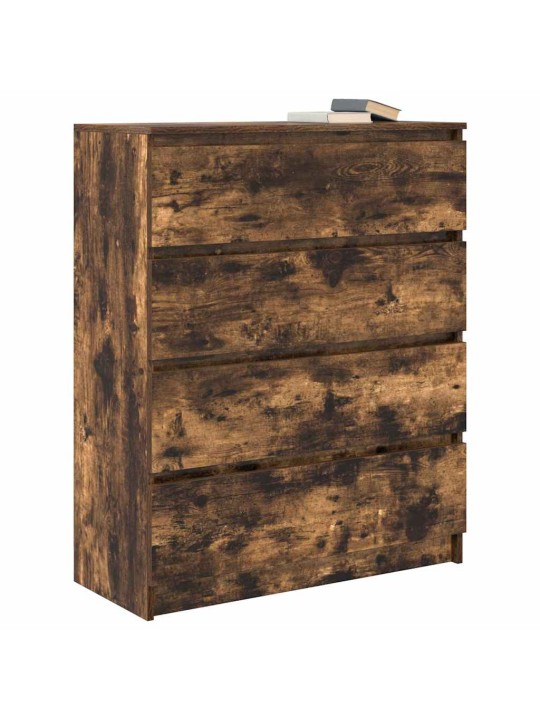 Příborník kouřový dub 80x35x99 cm kompozitní dřevo
