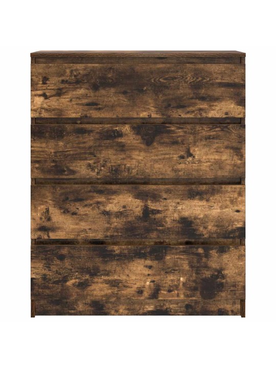 Příborník kouřový dub 80x35x99 cm kompozitní dřevo