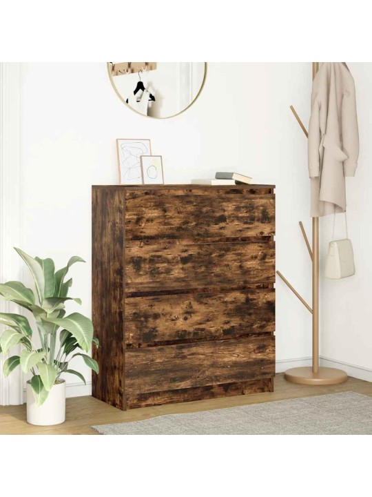 Příborník kouřový dub 80x35x99 cm kompozitní dřevo
