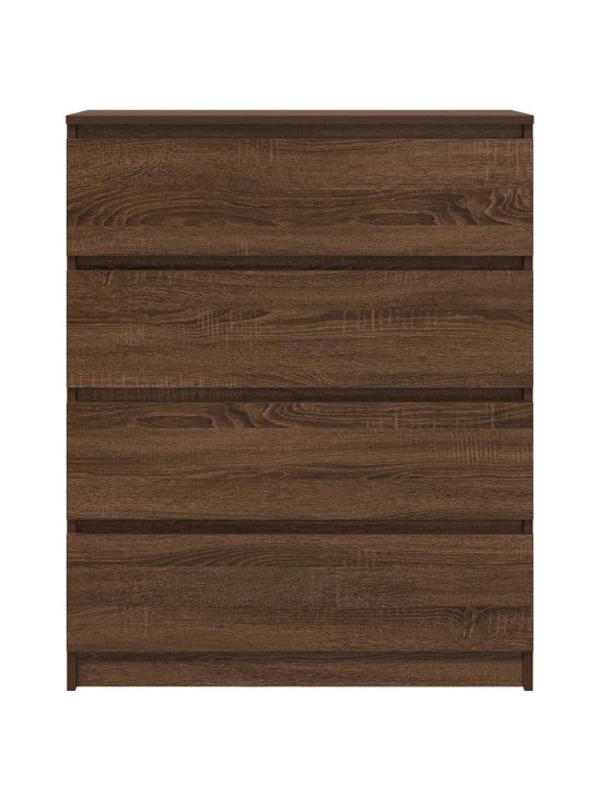 Příborník hnědý dub 80x35x99 cm kompozitní dřevo