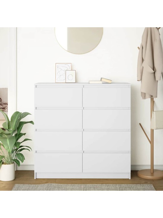 Příborník bílý 100x35x99 cm kompozitní dřevo
