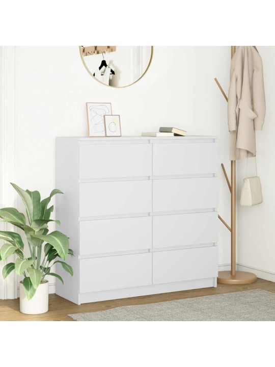 Příborník bílý 100x35x99 cm kompozitní dřevo