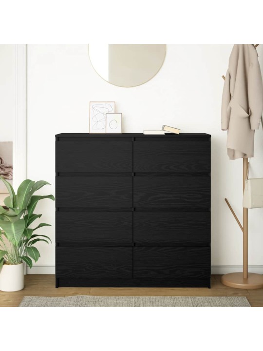 Příborník černý dub 100x35x99 cm dřevěná konstrukce