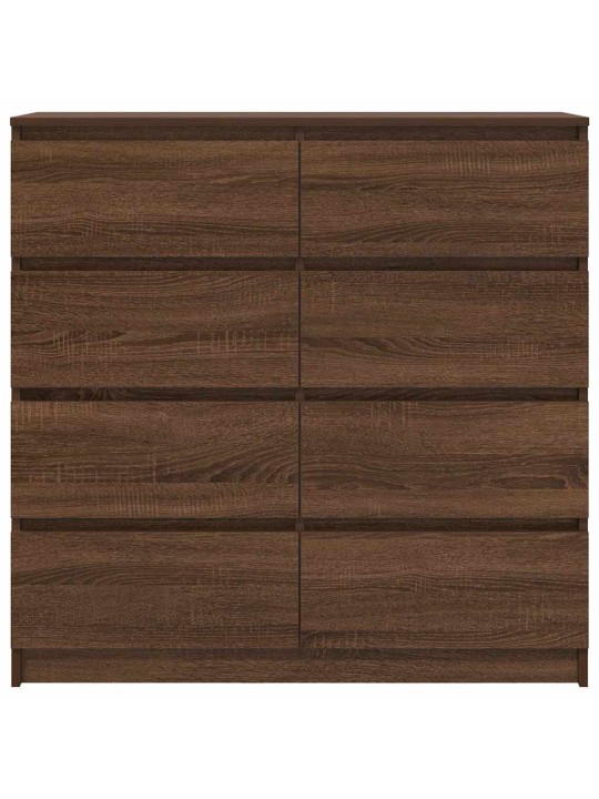 Příborník hnědý dub 100x35x99 cm kompozitní dřevo