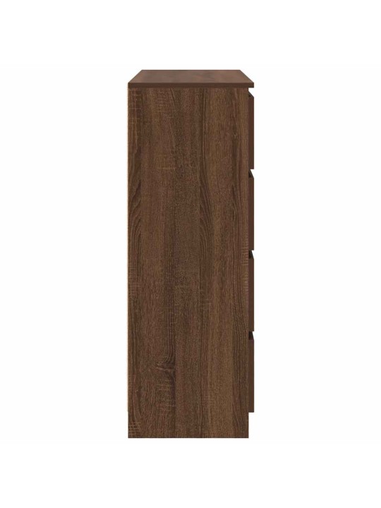 Příborník hnědý dub 100x35x99 cm kompozitní dřevo