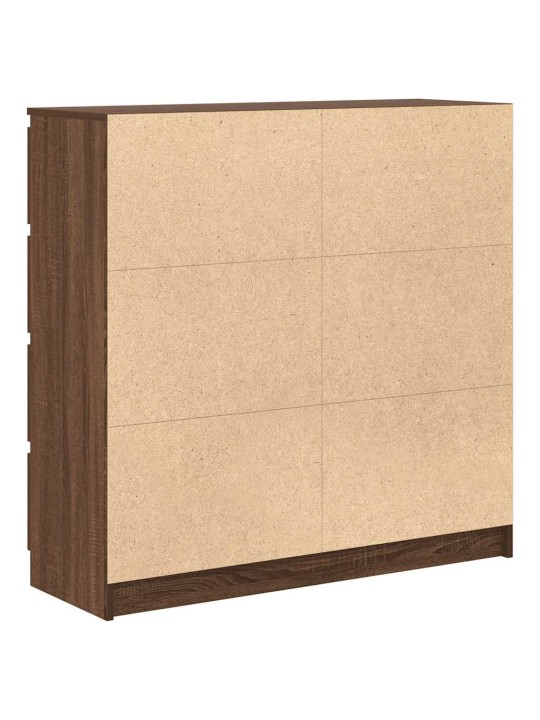 Příborník hnědý dub 100x35x99 cm kompozitní dřevo
