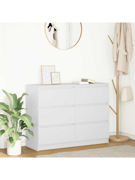 Příborník bílý 100x35x76 cm kompozitní dřevo