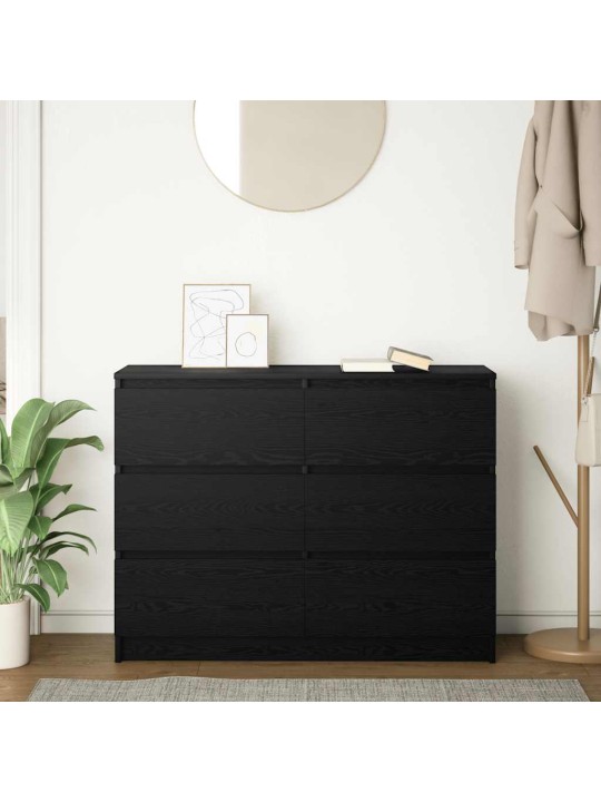 Příborník černý dub 100x35x76 cm dřevěná konstrukce