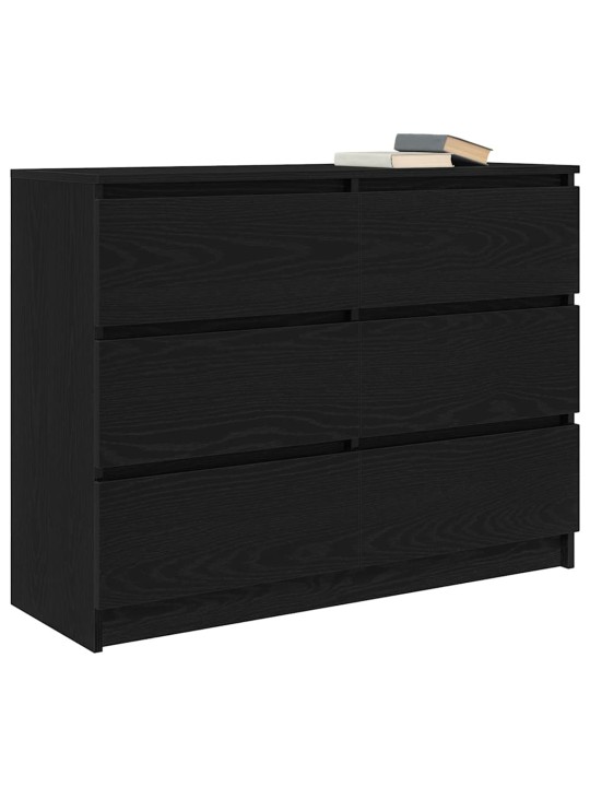 Příborník černý dub 100x35x76 cm dřevěná konstrukce