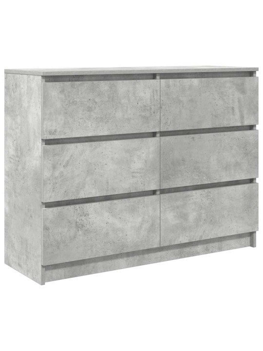 Příborník betonově šedý 100x35x76 cm dřevěné konstrukce