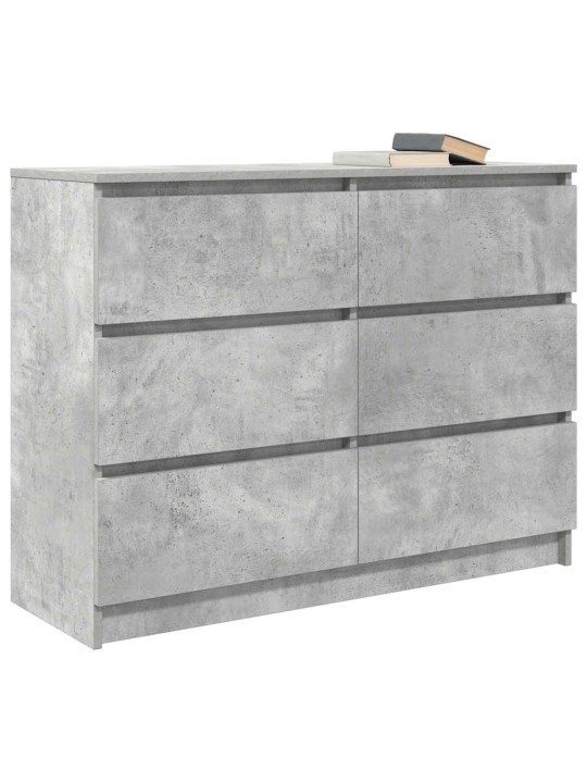 Příborník betonově šedý 100x35x76 cm dřevěné konstrukce