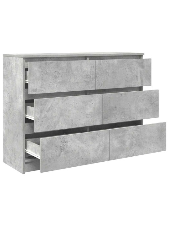 Příborník betonově šedý 100x35x76 cm dřevěné konstrukce