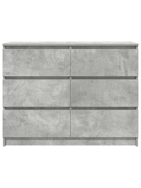 Příborník betonově šedý 100x35x76 cm dřevěné konstrukce