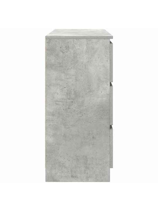 Příborník betonově šedý 100x35x76 cm dřevěné konstrukce