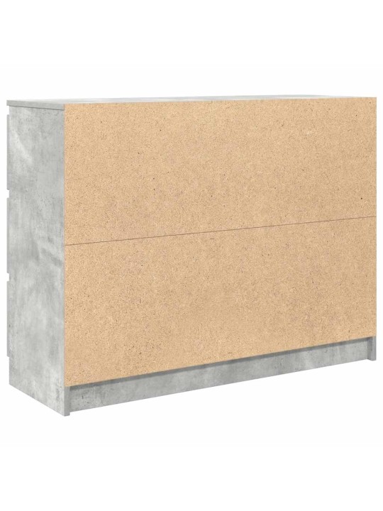 Příborník betonově šedý 100x35x76 cm dřevěné konstrukce
