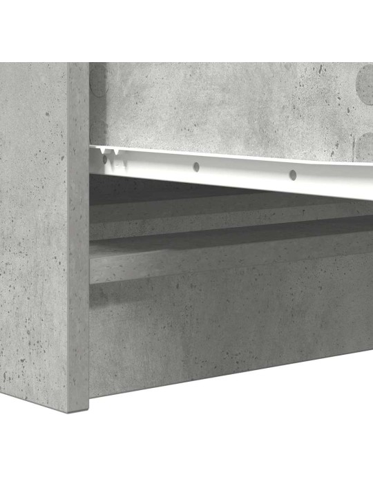 Příborník betonově šedý 100x35x76 cm dřevěné konstrukce