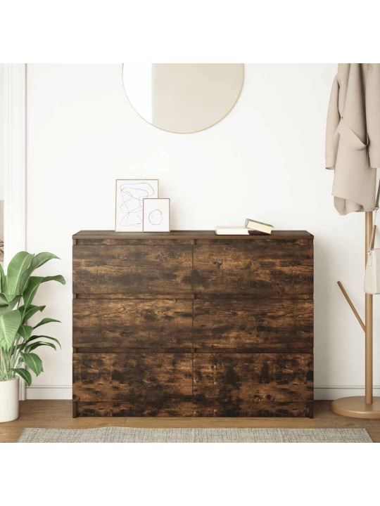Příborník kouřový dub 100x35x76 cm kompozitní dřevo