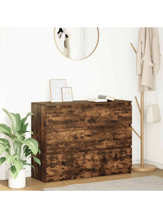 Příborník kouřový dub 100x35x76 cm kompozitní dřevo