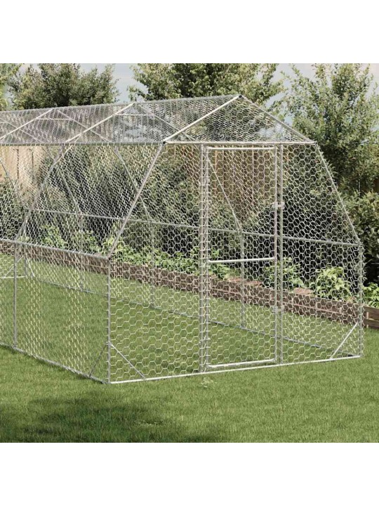 Výběh pro slepice 2,5x8x2,25 m pozinkovaná ocel