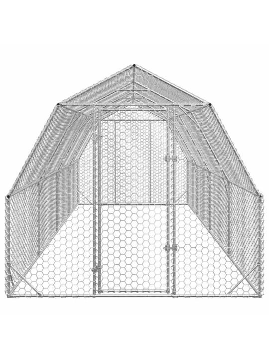 Výběh pro slepice 2,5x8x2,25 m pozinkovaná ocel
