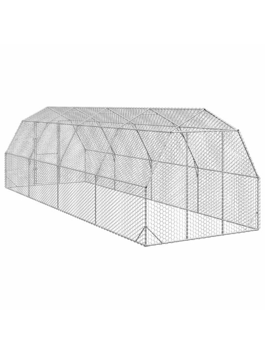 Výběh pro slepice 2,5x8x2,25 m pozinkovaná ocel