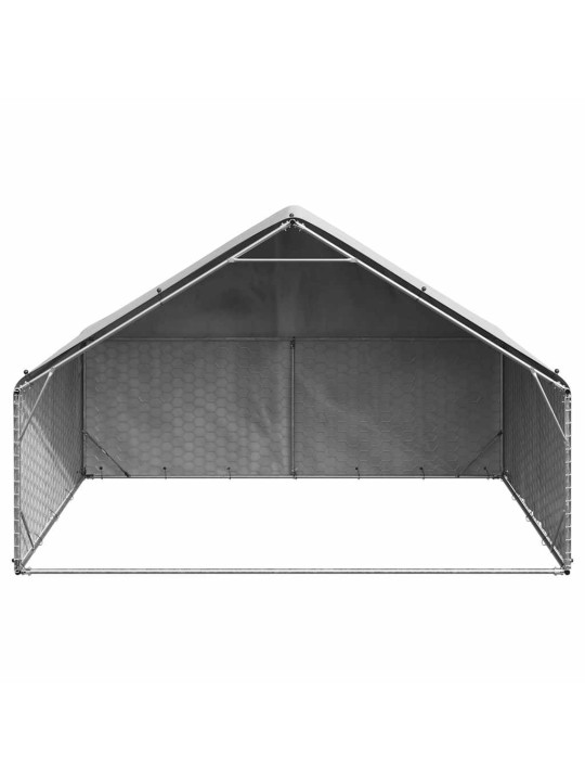 Venkovní psí kotec s krytem 3x2x1,9 m pozinkovaná ocel